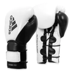 Adidas Hybrid 350 Elite Training Gloves 18 Adidas Hybrid 350 Elite Training Gloves -Boxing Shop ADIH350TG WH BK 2