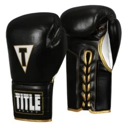 TITLE Boxeo Mexican Leather Lace Training Gloves Quatro -Boxing Shop BATGL4 BK WH 2