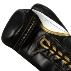 TITLE Boxeo Mexican Leather Lace Training Gloves Quatro -Boxing Shop BATGL4 BK WH 5