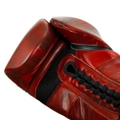 TITLE Boxing Blood Red Leather Sparring Gloves -Boxing Shop BRSG 5