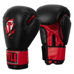 TITLE Classic Shredded Boxing Gloves -Boxing Shop CABG10 BK RD 02