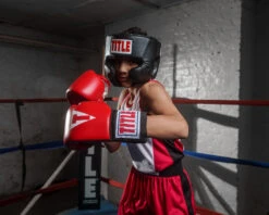 TITLE Classic USA Boxing Competition Headgear – With Cheeks -Boxing Shop CACHXBK 1