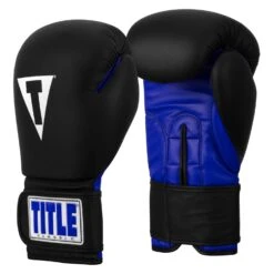 TITLE Classic Fitness Boxing Gloves 28 TITLE Classic Fitness Boxing Gloves -Boxing Shop CRBG BK BL 02