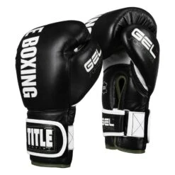 TITLE Boxing Gel Soft Strike Bag Gloves 31 TITLE Boxing Gel Soft Strike Bag Gloves -Boxing Shop CSSGBG1 BK GN 02