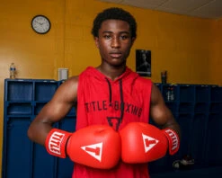 TITLE Classic Leather Elastic Training Gloves 2.0 -Boxing Shop CTSGV2RD 1