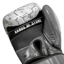 TITLE Boxing Roberto Duran Stone Leather Training Gloves -Boxing Shop DHSTG GR BK 5