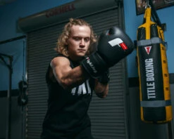 Fighting Leather Training Gloves -Boxing Shop FLTG2BK 3