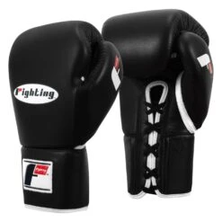Fighting Fury Professional Lace Training Gloves -Boxing Shop FSFTGL BK 02