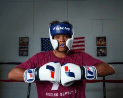 Fighting Force Training Gloves -Boxing Shop FTGFTGWHBLBK 1