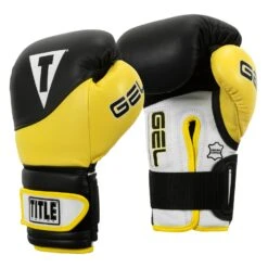 TITLE Boxing Gel Suspense V2T Training Gloves -Boxing Shop GSTGEV2T BK YE 02