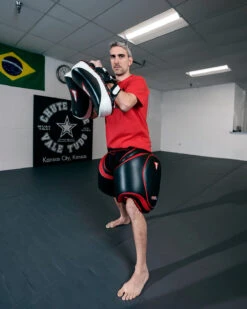 TITLE MMA Gel Thai Style Thigh Pads 2.0 -Boxing Shop GTSTP2BKRD 2