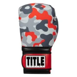 TITLE Boxing Infused Foam Camo Color Pop Bag Gloves -Boxing Shop IFSCPBG GR RD 3