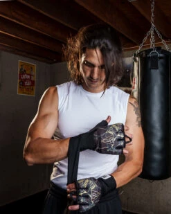 TITLE Boxing Defender Sublimated Glove Wraps 32 TITLE Boxing Defender Sublimated Glove Wraps -Boxing Shop KSGWBKGD 1