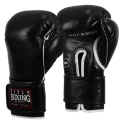 TITLE Boxing Old School Leather Bag Gloves 2.0 -Boxing Shop OSLBG2 BK 02