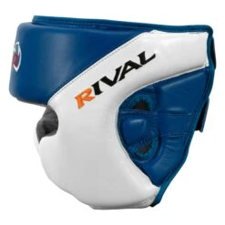 Rival Boxing Amateur Competition Headgear With Cheek Protect 20 Rival Boxing Amateur Competition Headgear With Cheek Protect -Boxing Shop RHGC2C BL WH 3