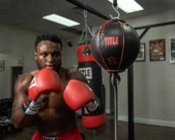 TITLE Boxing Retro Style Leather Double End Bag -Boxing Shop RSLDEB 7