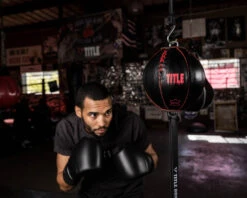 TITLE Boxing Retro Style Leather Double End Bag -Boxing Shop RSLDEB BKRD