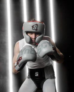 SCYntz Leather Sparring Gloves -Boxing Shop SCYSGGRBK 1