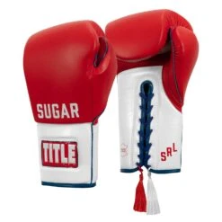 TITLE Boxing Sugar Ray Leonard Signature Leather Sparring Gloves -Boxing Shop SRLSLSG 2