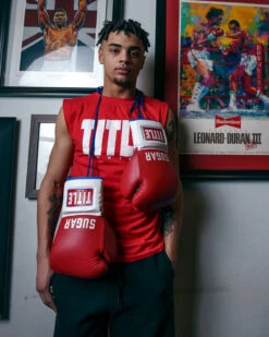 TITLE Boxing Sugar Ray Leonard Signature Leather Sparring Gloves -Boxing Shop SRLSLSG 4 2