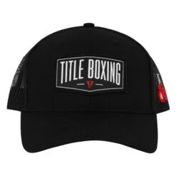 TITLE Boxing Banner Adjustable Mesh Snapback Cap -Boxing Shop TCAP79 BK BK 2