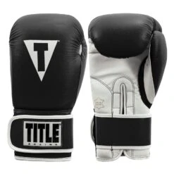 TITLE Boxing Pro Style Leather Training Gloves 3.0 -Boxing Shop TVVTG3 BK WH 01