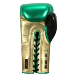 WBC By TITLE Boxing Green Belt Sparring Gloves -Boxing Shop WGBSG GN GD BK 4
