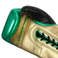 WBC By TITLE Boxing Green Belt Sparring Gloves -Boxing Shop WGBSG GN GD BK 5