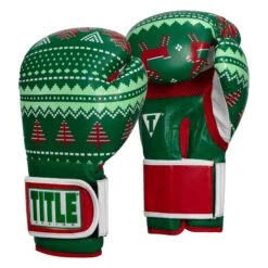 TITLE Boxing Limited Edition Deck The Halls Bag Gloves -Boxing Shop XMASBG GN 2