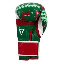 TITLE Boxing Limited Edition Deck The Halls Bag Gloves -Boxing Shop XMASBG GN 4