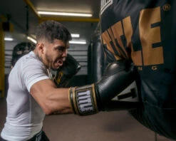 TITLE Boxeo Mexican Leather Bag Gloves Quatro -Boxing Shop basbg4 bk wh 1 2 1