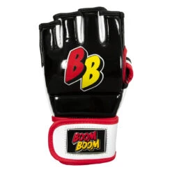BOOM BOOM Boxing Bomber Youth MMA Gloves -Boxing Shop bbmmgy bk wh rd 03
