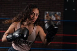 TITLE Black Blast Lace Training Gloves -Boxing Shop bkbstgl