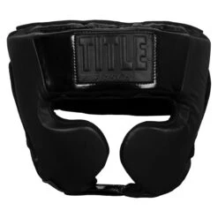 TITLE Black Training Headgear 11 TITLE Black Training Headgear -Boxing Shop bkthg bk 2