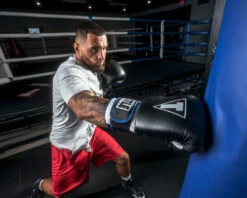 TITLE Boxing Leather Big League Training Gloves -Boxing Shop bltg2 bk bl wh 4 1