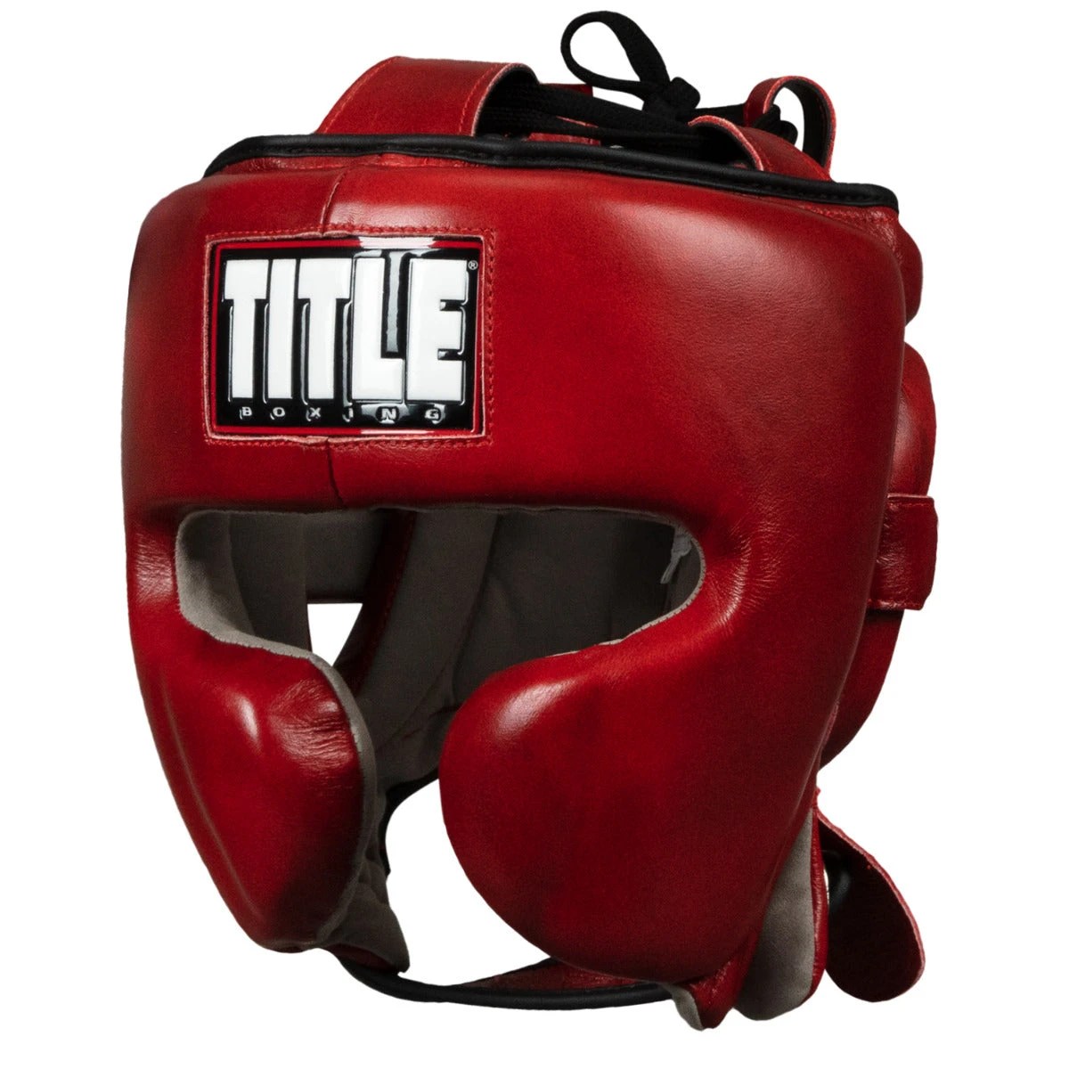 TITLE Boxing Blood Red Leather Sparring Headgear 3 TITLE Boxing Blood Red Leather Sparring Headgear