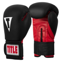 TITLE Classic Fitness Boxing Gloves 23 TITLE Classic Fitness Boxing Gloves -Boxing Shop crbg bk rd 02
