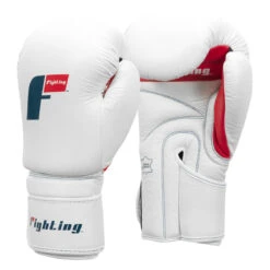 Fighting Leather Training Gloves -Boxing Shop fltg2 wh 02