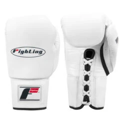 Fighting Fury Professional Lace Training Gloves -Boxing Shop fsftgl wh 01