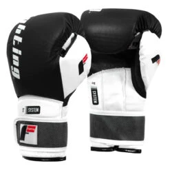 Fighting S2 GEL Power Sparring Gloves -Boxing Shop fspgsg bk wh 002