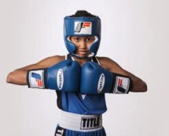 Fighting USA Boxing Competition Headgear With Cheeks -Boxing Shop fsuch bl 1 1