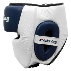 Fighting Force Leather Training Headgear -Boxing Shop ftghgt wh bl bk 3 1