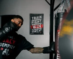 TITLE Boxing Train Fight Win Repeat Banner -Boxing Shop gb8 1 1