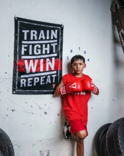 TITLE Boxing Train Fight Win Repeat Banner -Boxing Shop gb8 2 1