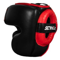 SCYntz Leather Headgear -Boxing Shop scyhg bk rd 3 1