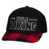 TITLE Boxing Plaid Flat Bill Adjustable Cap -Boxing Shop tcap74 bk rd 1
