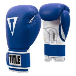 TITLE Boxing Pro Style Leather Training Gloves 3.0 -Boxing Shop tvvtg3 bl wh 002