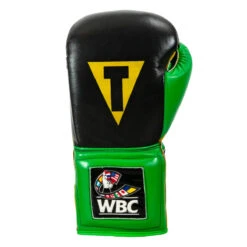 WBC By TITLE Boxing Sparring Gloves -Boxing Shop wbcsg bk gn 03