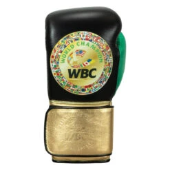 WBC By TITLE Boxing Green Belt Bag Gloves -Boxing Shop wgbbg bk gd gn 3 2