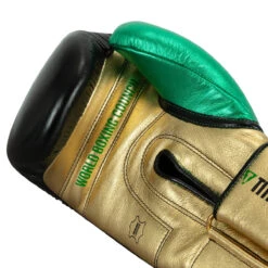 WBC By TITLE Boxing Green Belt Bag Gloves -Boxing Shop wgbbg bk gd gn 5 2